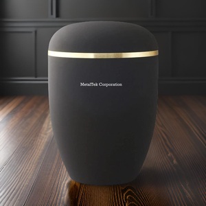 Fournitures funéraires Urne funéraire de style européen de couleur noire pour les cendres d'adultes Couleur personnalisée Vente en gros de fabricants d'urnes funéraires - Product Image 2