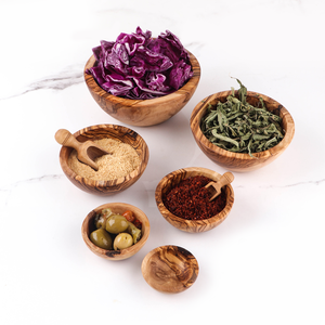 Cuencos para Servir de Madera de Olivo Clásicos Hechos a Mano ArtisRaw - Decoración del Hogar Ecológica Premium y Utensilios de Cocina para Regalos - Product Image 2