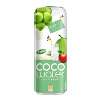 OEM Fabricant vietnamien Canette Alu de 330ml Eau de coco avec pulpe filtrée Pastèque Saveur Eau de coco