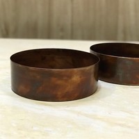 Grand pot de bougie Antique rond en métal, meilleure vente, récipient de bougie plaqué de haute qualité pour votre maison