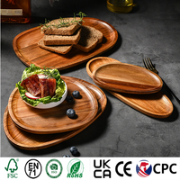 Hete Aanbieding! Op Voorraad: Acacia Houten Schaal, Houten Serveerblad, Op Maat Gemaakt Keuken Charcuterie Kaas Sushi Fruit Dessert Snack Borden Plank