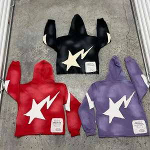 OEM Wholesale Men's High Quality Casual Training <b>Tracksuit</b> Plus Size XL Custom Logo Puff Print Long Sleeves Plain 100% Cotton - Product Image 2