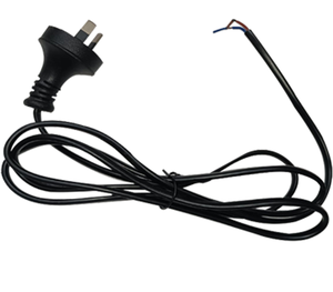 Cordon d'alimentation en PVC, approuvé SAA , 2 broches-SAA, 2x0.75mm Sq ,2 broches-SAA, 7.5 AMP 250 volts AC, H03VVH2-F 3000/300 V , 1.6 Mtr - Product Image 3