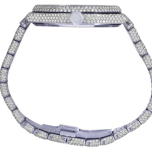 IGI Certified VVS Moissanite Diamond Watch para hombres Estilo Hip Hop Iced Digital <span class=keywords><strong>Display</strong></span> Función de fecha Caja de acero Reserva de energía - Product Image 3