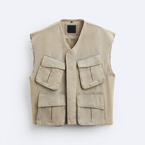 Man Women Denim Vest Fashionable Outfit Sleeveless Jacket Retro Modern Slim Fit Stylish Casual Trendy Streetwear Clothing Wear - Product Image 1