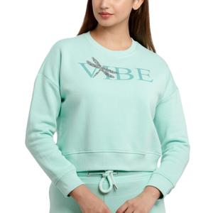 Sudadera de Invierno de Alta Calidad para Mujer, 100% Algodón, Diseño Casual Personalizado, Cuello Redondo Forrado, Logotipo Frontal, Tejido de Felpa - Product Image 1