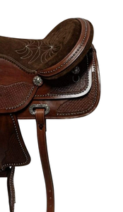 Juego de sillas de montar de cuero genuino de primera calidad, combinación perfecta para carreras de inglés de resistencia occidental para montar a caballo - Product Image 4