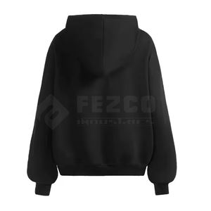 Sudadera con capucha de algodón 100% de peso pesado para hombre de mejor diseño cómoda manga completa con cuello con capucha de diamantes de imitación para invierno - Product Image 2