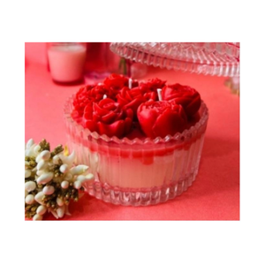 Rose Tub Jar <b>Candle</b> <b>Valentine</b> Day Decorative Scented <b>Candle</b> for Home Decor & Gifting for Best Price - Product Image 1