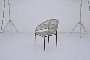Woven Rope Small Wicker Rattan Patio Single <b>Chair</b> Outdoor Furniture All Weather Modern Design <b>For</b> <b>Sales</b> - Product Image 2