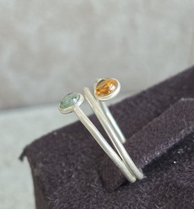 Hecho a mano 925 banda de plata ajustable boda étnica anillo de piedras preciosas de moda perfecto aniversario regalo de compromiso ámbar para fiestas - Product Image 2