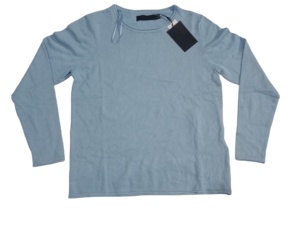 Femmes nouveau à la mode respirant laine/Viscose pull ample hauts col rond couleur bloquant à manches longues décontracté ordinateur pull - Product Image 2