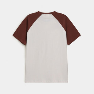 Camisetas de hombre 100% algodón diseño logotipo personalizado cuello redondo mangas Reglan ropa de calle camisetas para hombre - Product Image 6