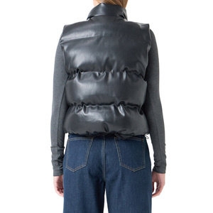 Chaleco Acolchado de Cuero Genuino Personalizado, Te Mantiene Cómodo y Cálido, Transpirable, Cierre Frontal con Cremallera, Placket con Broches, Bordado - Product Image 2