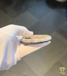 Pendentif Hip Hop glacé pendentif diamants cultivés en laboratoire VVS argent sterling 925 bijoux faits à la main - Product Image 4