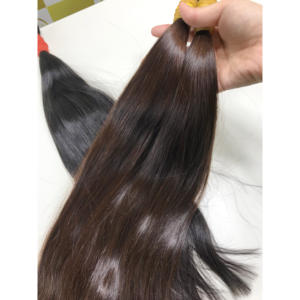 Produit chaud brun foncé cheveux longs 50 à 70 cm Double cheveux Super qualité naturel noir et vietnamien 100% faisceaux de cheveux extrémité épaisse - Product Image 3