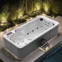 Bassin de natation Piscines en fibre de verre Spa de nage sans fin Mini piscine hors sol