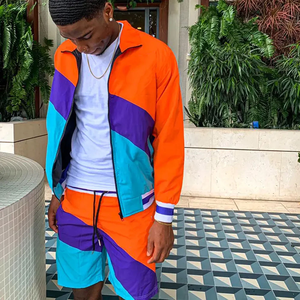 ชุดเซ็ตวินเทจฤดูร้อนสำหรับผู้ชาย |   เสื้อยืดแขนสั้นพิมพ์ลายผ้าฝ้ายคุณภาพสูงระบายอากาศได้ดี กางเกงขาสั้นผ้าโพลีเอสเตอร์/ผ้าฝ้าย ชุด 2 ชิ้น - Product Image 6