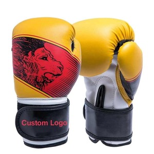 Gants de boxe en cuir de vachette à lacets Style professionnel Entraînement pour adultes Gants de boxe Gants de boxe de sparring Couleurs blanches et personnalisées - Product Image 5