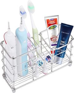 Support de brosse à dents électrique en acier inoxydable, porte-dentifrice de salle de bains en métal antirouille - Product Image 6