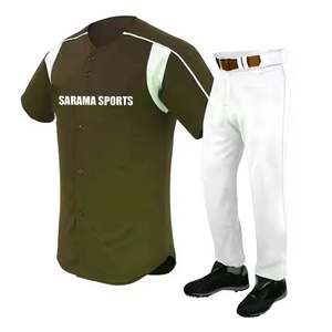 Uniformes de béisbol para adultos 100% poliéster sublimado de talla grande uniforme de softbol nombre del equipo y bordado de números - Product Image 4