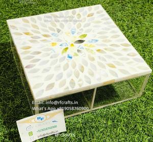 Cajas acrílicas con incrustaciones de nácar n Box Mini Cube Containers con tapas para dulces Joyas para postres dulces - Product Image 1