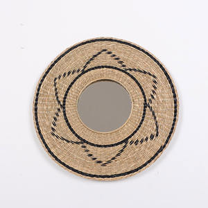 Espejos de algas marinas trenzadas a mano, precio competitivo, espejo de algas marinas, decoración de pared para spa y peluquería - Product Image 4