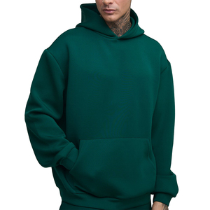 Sudaderas con Capucha de Invierno para Hombre, 100% Algodón, Color Verde Sólido, de Alta Calidad, Corte Regular, Logotipo Bordado Personalizado, Ecológicas, Venta al Por Mayor - Product Image 1