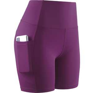 Short de yoga taille haute personnalisé vêtements de sport Sport Fitness entraînement athlétique sans couture Scrunch bout à bout poche de téléphone Shorts pour les femmes - Product Image 1