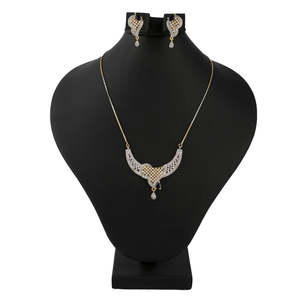 American Diamond <b>Locket</b> Set - Multi - Product Image 1