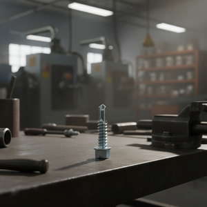 Vis auto-perceuses à tête hexagonale PDC en acier au carbone galvanisé/zinc, finition métrique/pouce, classe 8, filetage standard, pour toiture - Product Image 1