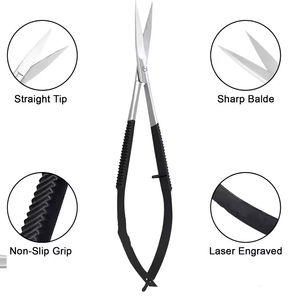 กรรไกรสปริงในตัวที่ให้การเคลื่อนไหวกลับคืนอย่างราบรื่นเพื่อการตัดแต่งขนและงานทำเล็บที่แม่นยำ - Product Image 3