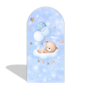 Arche de fête de révélation de sexe garçon ou fille, couverture de fond avec ballons ours, rose et bleu, pour nouveau-né, fête et anniversaire - Product Image 2