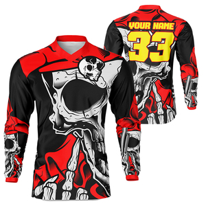 Camisetas de Motocross de manga larga sublimadas personalizadas para hombres y mujeres, camiseta de descenso MTB con ventilación Anti-UV para verano e invierno, precio de fábrica - Product Image 3