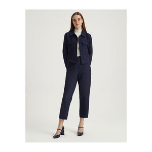 Chemise Jacquard pour Femme BGN avec Détails en Cuir, Modèle de Veste Élégante W24J463 - Product Image 1