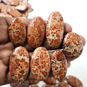 Lote al por mayor de 2025, cabujones de jaspe de asteroide Natural, piedras preciosas sueltas curativas certificadas de cristal de cuarzo de corte ovalado pulido a mano - Product Image 1