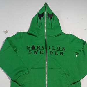 Sudadera con capucha de lana de algodón 100% personalizada para hombre con cremallera, sudadera térmica transpirable, Impresión de logotipo 3D, diseño personalizado OEM ODM - Product Image 2
