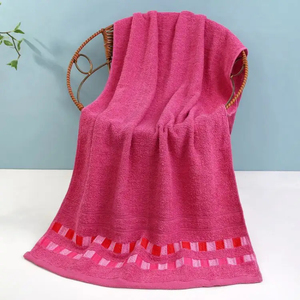 100% Organic Cotton Bath <b>Towel</b> 500GSM Thickened Jacquard Checkered Soft Absorbent Durable Kids Disposable Spa Use - Product Image 3