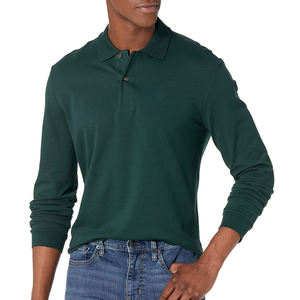 Polo Nuevo a la Moda para Hombre, Transpirable, de Color Sólido, Manga Larga, con Logotipo Personalizado, Polo de Alta Calidad para Hombre - Product Image 1