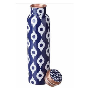 Botella de agua de alta calidad hecha de cobre puro para oficina, gimnasio y Yoga, botella de cobre Ayurveda, botellas de utensilios de cocina indios hechos a mano - Product Image 3