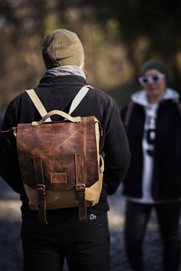 กระเป๋าหนังสำหรับใช้งานกลางแจ้ง คุณภาพสูง ผลิตจากผ้าปานามา กันน้ำ สไตล์วินเทจ ผลิตในตุรกี ขายส่ง - Product Image 5