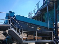 Laveuse de bois, sable et gravier |   Laveuse industrielle spirale pour sable et pierre, moteur AC, capacité 200-400t/h, recyclage, marque Constmach
