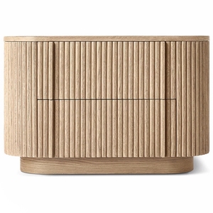 Meubles de chambre à coucher modernes de luxe, ensemble de lits doubles en bois massif de chêne naturel - Product Image 6