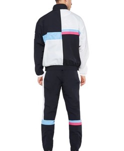 Ensemble de survêtement de sport personnalisé de haute qualité, couleur unie, bloc de couleur, 100% polyester, coupe-vent, jogging en nylon pour hommes - Product Image 2