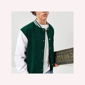 Chaqueta universitaria de mezcla de lana de lujo para hombre chaqueta con letras de béisbol personalizada al por mayor para hombre oem odm bombardero universitario - Product Image 4