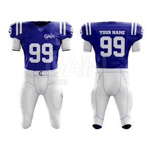 Tenues de football américain à manches courtes respirantes pour adultes, personnalisables, MOQ faible, haute qualité, uniformes d'équipe pour hommes - Product Image 1