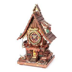 3D Mechanical Cuckoo <b>Clock</b> Novelty Decorative Wall Watch Made of Vinyl Record <b>Art</b> Deco Style Home Decor Analog Display - Product Image 3