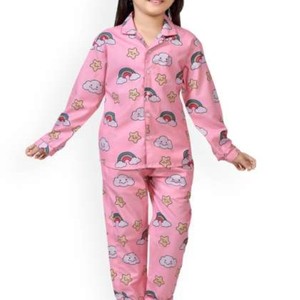 Pantalon de nuit en viscose de soie imprimée pour filles au prix d'usine - Product Image 3