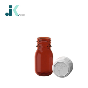 Usine vietnamienne M0758 meilleur prix OEM ODM service PET rond 30ml bouteille de sirop avec couvercle CR bouteilles en plastique ambré pour emballage - Product Image 2