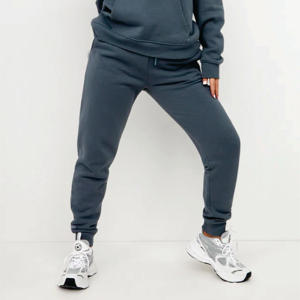 60% coton d'origine responsable 40% base de polyester surdimensionné Joggers bleu orageux bas de survêtement pour femmes - Product Image 5